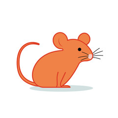 Cute Wild Rat Vector Illustration