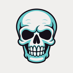 Anatomically correct human skulls set isolated. Hand drawn line art vector illustration.