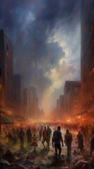 city in the night Generative AI 