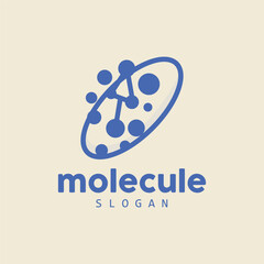Neuron Logo, Molecule Logo Design, Vector AND, Template Illustration