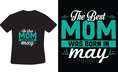 mother's day typography t shirt design print template