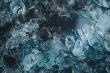 Ice Transparent  Crystals Winter Abstract Texture Background Surface Generative AI