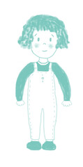 Obraz premium child with overalls