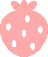 Obraz premium Pink cute sweet strawberry icon PNG
