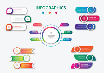 Creative business infographic element collection