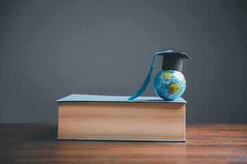 Graduate Studies or Studying KnowledgeLearn Abroad Concept Graduate Open Textbook with Maps...