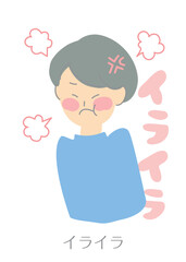 menopause01_woman_イラスト素材：更年期・更年期障害_女性_症状