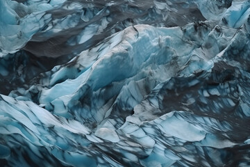 Glacier Texture Blue Frozen Water Background Abstract Generative AI