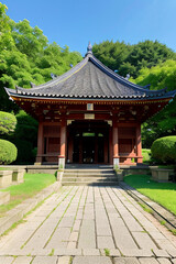 Naklejka premium Generative AI Temple