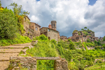 Obraz premium Rupit i Pruit Medieval Catalan village in the subregion of the Collsacabra, Spain