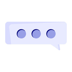Modern speech bubble icon. Vector isolated on white background.