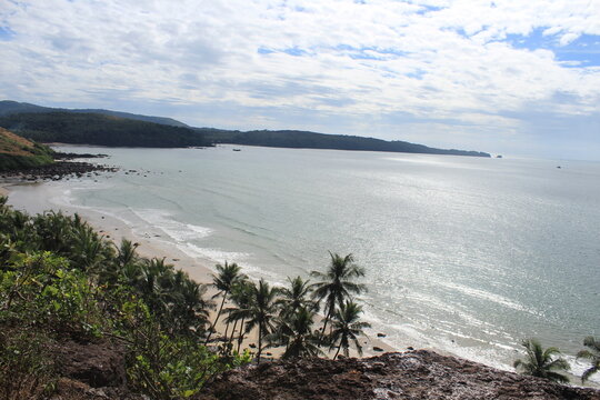view of the sea from the mountain