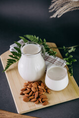 milk and almonds