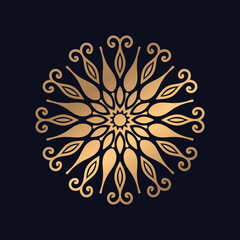 Abstract Floral Round Ornament mandala design 