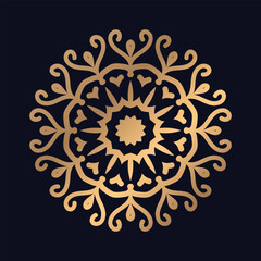 Islamic Pattern Floral Round Ornament. Oriental Pattern mandala design