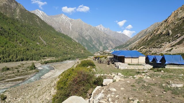 mountain village in the mountains