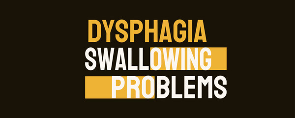 Fototapeta premium Dysphagia swallowing problems - difficulty swallowing