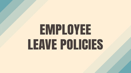 Employee Leave Policies: Policies regarding employee time off from work.