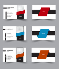 Modern and creative business card template - red and black color business card design with photo place holder. corporate business , Stylish business card template. Professional business card .