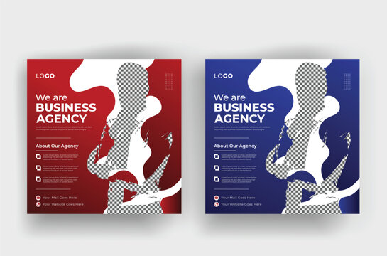 Online Business Promotion Professional Expert Digital Marketing Agency, minimal and colorful business corporate modern social media post design and creative design