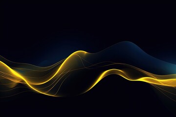 abstract futuristic background with gold blue glowing neon moving high speed wave lines and bokeh lights. Data transfer concept Fantastic wallpaper, Ai Generative