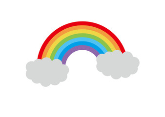 雲と虹のアイコン