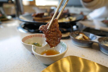 A piece of deliciously grilled beef