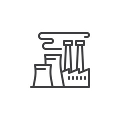 Power plant line icon