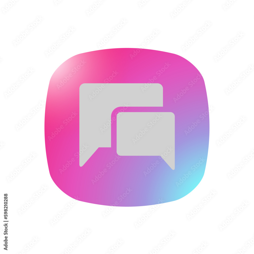 Sticker Chat Bubble - Pictogram (icon) 