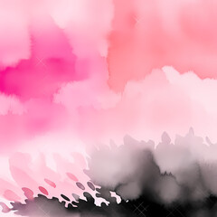 Black and Pink Gradient Abstract Water color Background. Generative AI