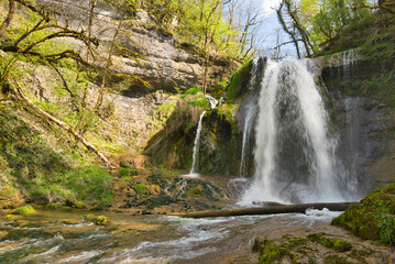 Cascade de l'Audeux im Doubs in Frankreich