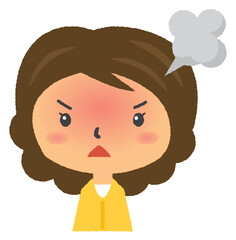 上半身　人物　イラスト　喜怒哀楽