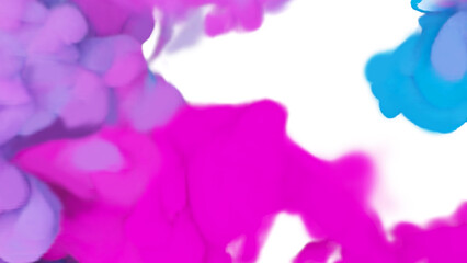 multicolored smoke abstract on white background,Colorful smoke floats in the air.,the movement of smoke in the air, 3d rendering.