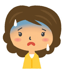 上半身　人物　イラスト　喜怒哀楽