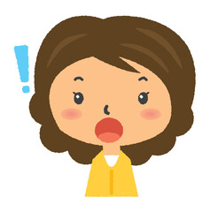 上半身　人物　イラスト　喜怒哀楽