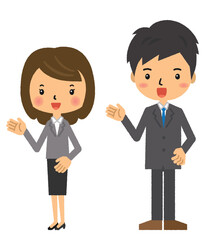 ビジネスマンとOL