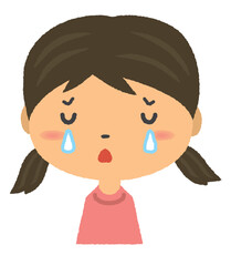 上半身　人物　イラスト　喜怒哀楽