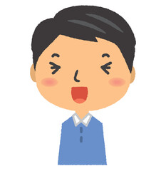 上半身　人物　イラスト　喜怒哀楽