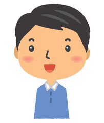 上半身　人物　イラスト　喜怒哀楽