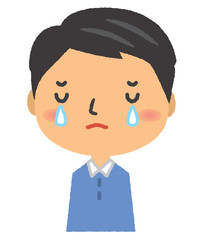 上半身　人物　イラスト　喜怒哀楽