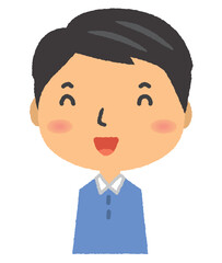 上半身　人物　イラスト　喜怒哀楽