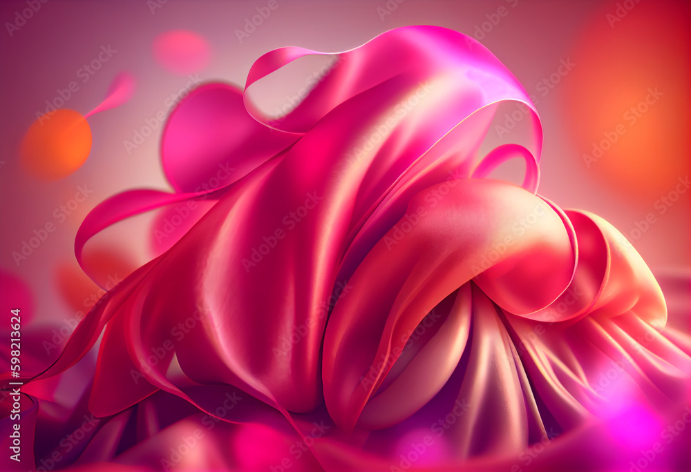Aufkleber beautiful abstract flower foxglove from smooth elegant transparent fabric concept, contemporary on b