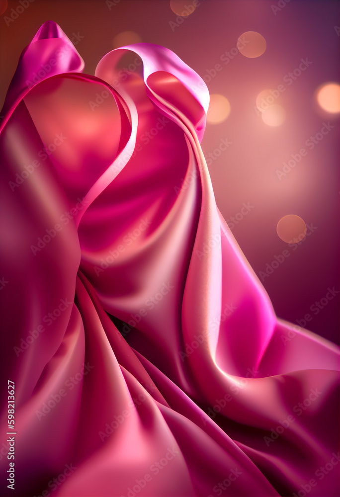 Aufkleber beautiful abstract flower foxglove from smooth elegant transparent fabric concept, contemporary on b