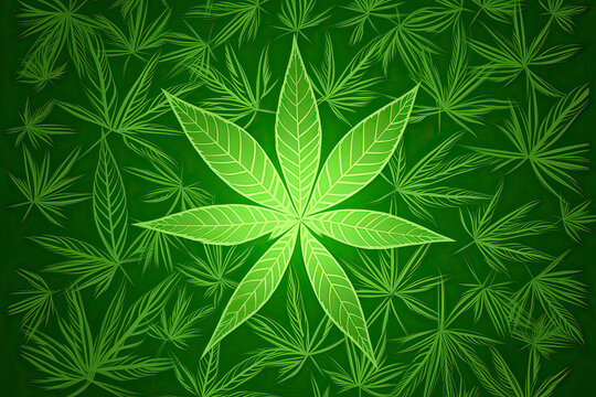 marijuana cannabis leaf symbol background vector illustration