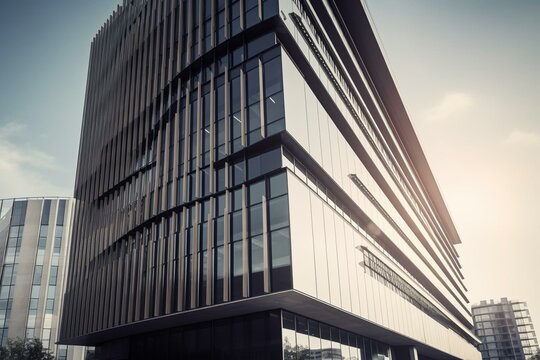 Contemporary office building exterior. Generative AI