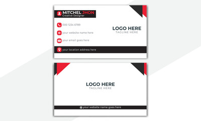 Simple Business Card design. double sided business card template modern and clean style