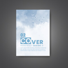 Cover template with watercolor background. Design for your cover, date, postcard, banner, logo.