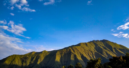 Beautiful landscape with sky and mountain