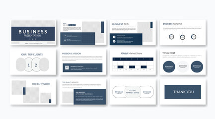 Business minimal slides presentation business PowerPoint presentation template