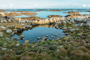 Photograph of the rugged Cataraqui Shipwreck Memorial Coastline on King Island in the Bass Strait of Tasmania